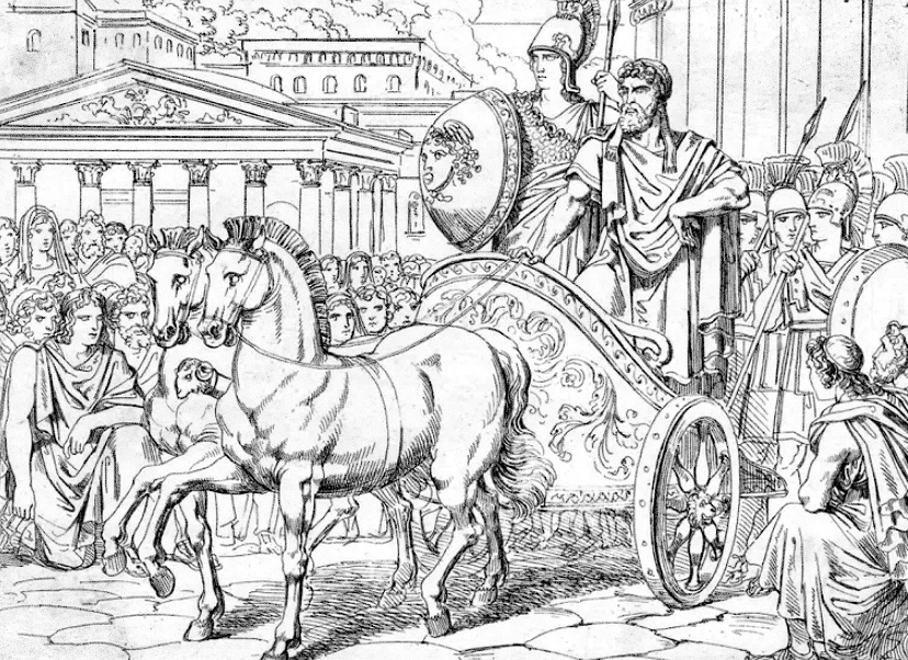 Барт М. А. Возвращение Писистрата в Афины с фальшивой Минервой. 1832