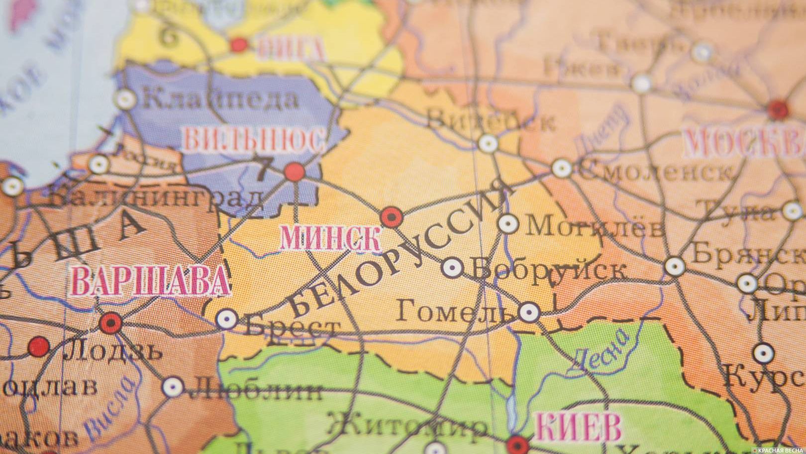 Белоруссия. Карта мира