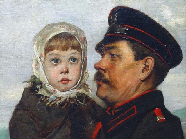Константин Савицкий. Спасатель (фрагмент). 1880-е