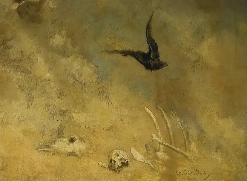 Вильгельм Котарбинский. Пустыня (фрагмент картины «Всадники на верблюдах»). 1890-е