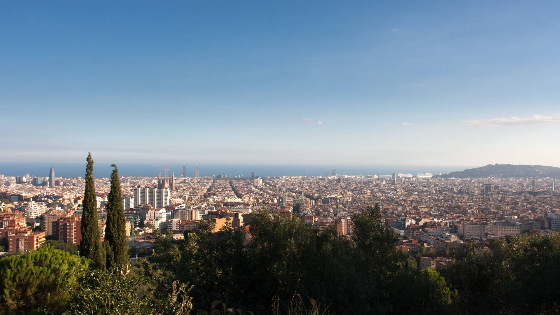 Панорама Барселоны. Испания
