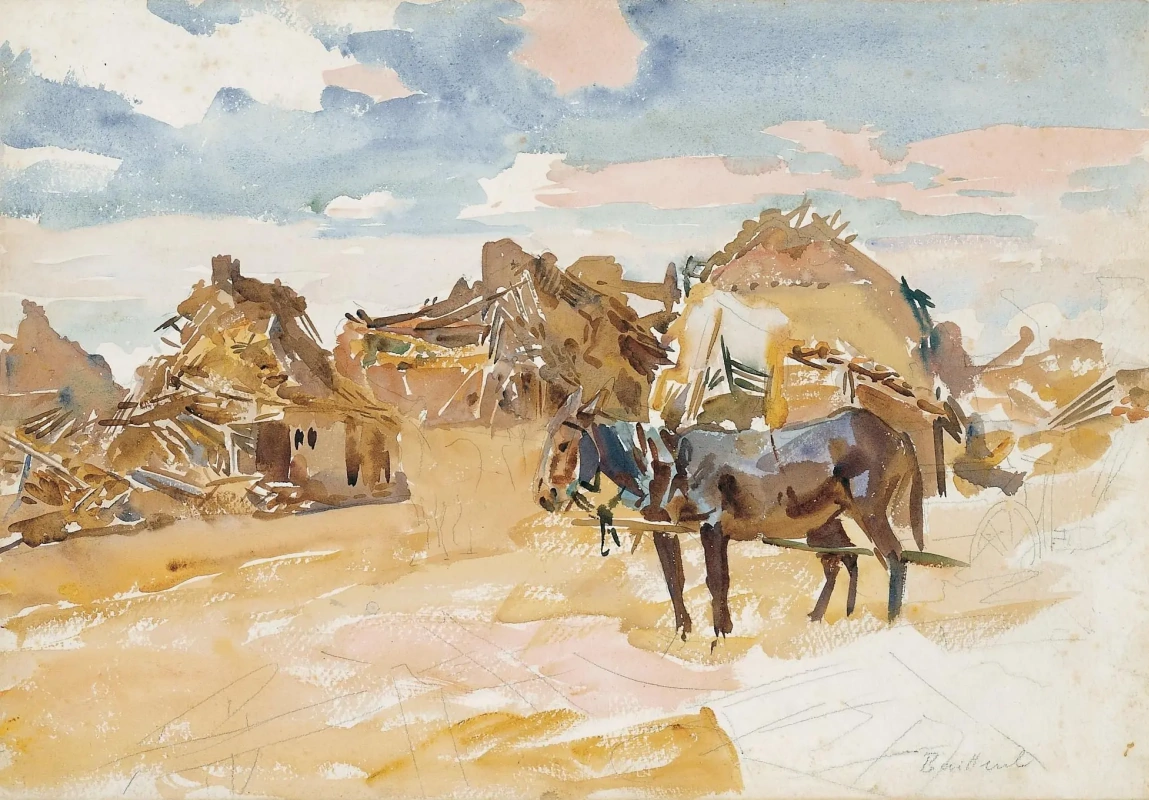 Джон Сингер Сарджент. Мул на фоне руин. 1918