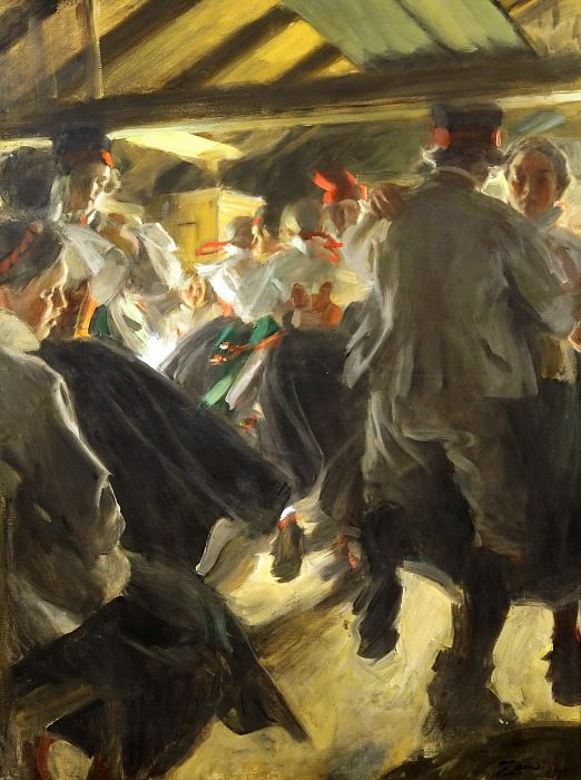 Андерс Цорн. Танцы в Гопсморе. 1914