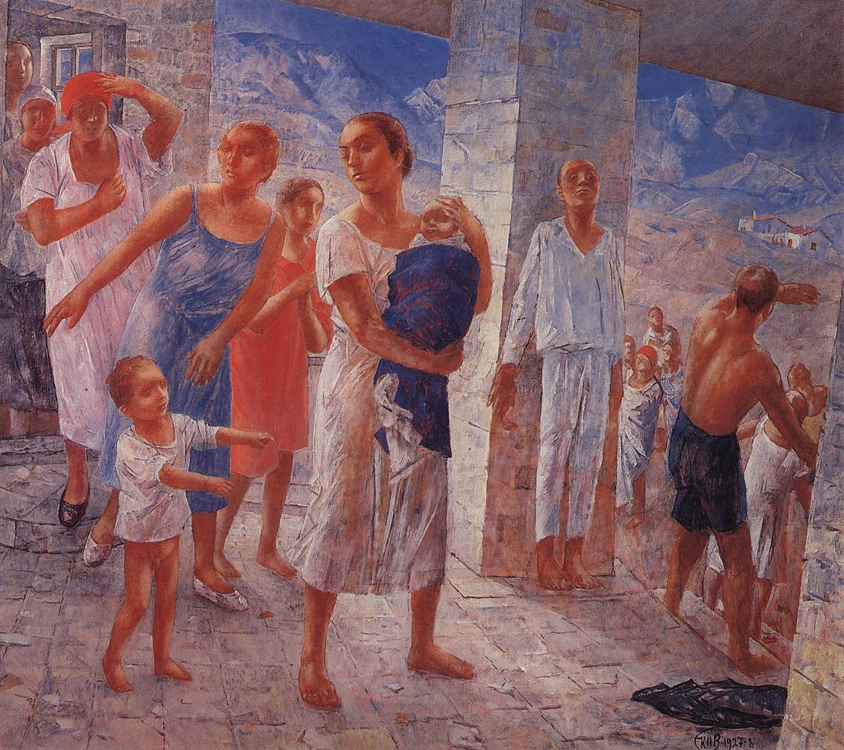 Кузьма Петров-Водкин. Землетрясение. 1927–1928 