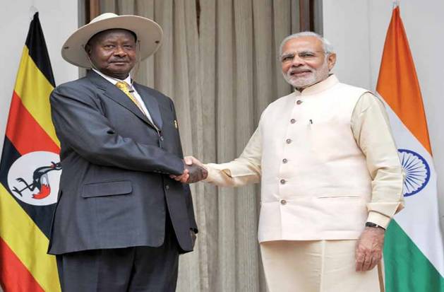 Президент Уганды и премьер-министр Индии 2018 г