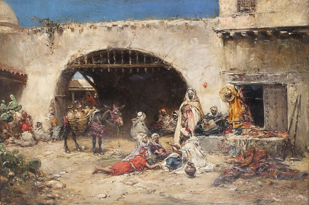 Франсиско Прадилья Ортис. Арабский рынок. 1900-е