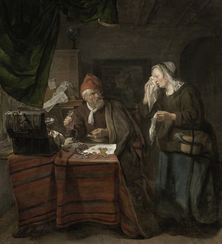 Габриэль Метсю. Ростовщик. XVII