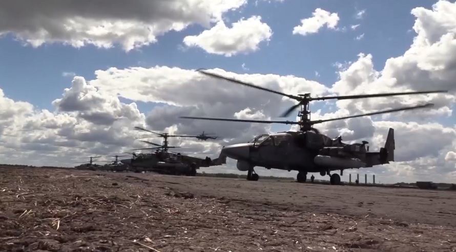 Боевая работа экипажей вертолетов армейской авиации ВКС России