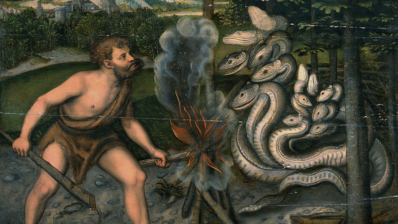 Лукас Кранах Старший. Геракл и лернейская гидра. XVI век