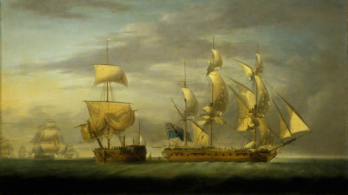 Додд, Роберт. Корабль «Амазонка» и «Санта Маргарита». 1782