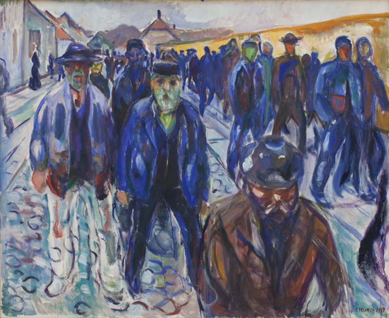 Эдвард Мунк. Рабочие на пути домой. 1915