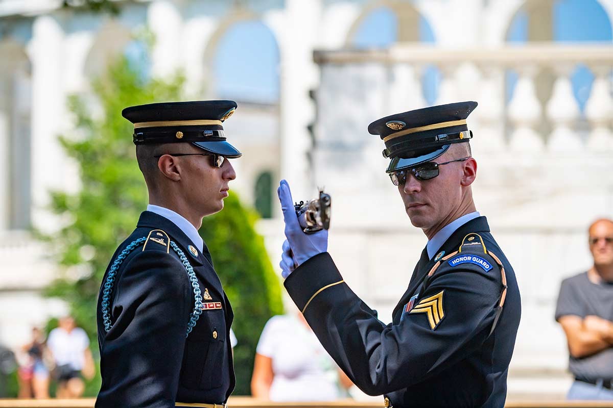 Церемония смены караула, армия США