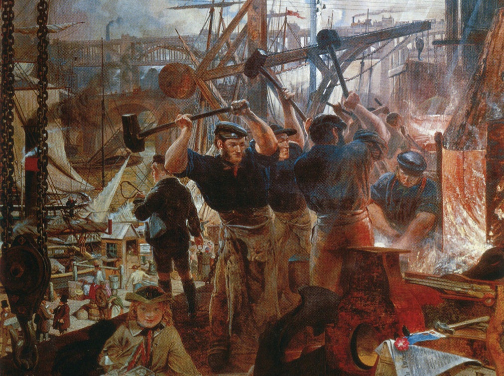 Уильям Белл Скотт — Промышленность города Тайн: железо и уголь. Фрагмент. 1861 год