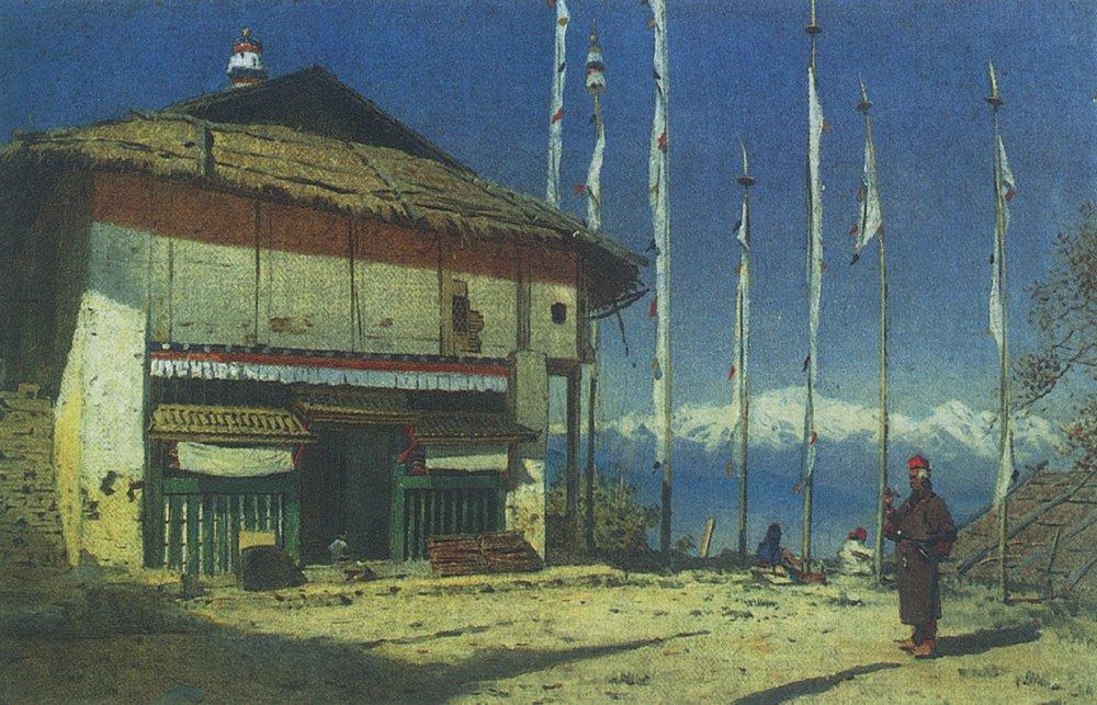 Василий Верещагин. Буддийский храм в Дарджилинге. Сикким. 1874