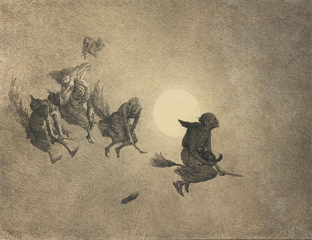 Уильям Холбрук Бирд. Полёт ведьм. 1870