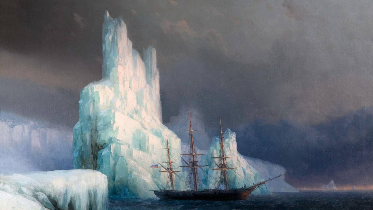 Иван Айвазовский. Ледяные горы в  Антарктиде. 1870