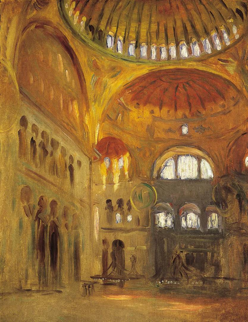 Интерьер собора Святой Софии в Константинополе