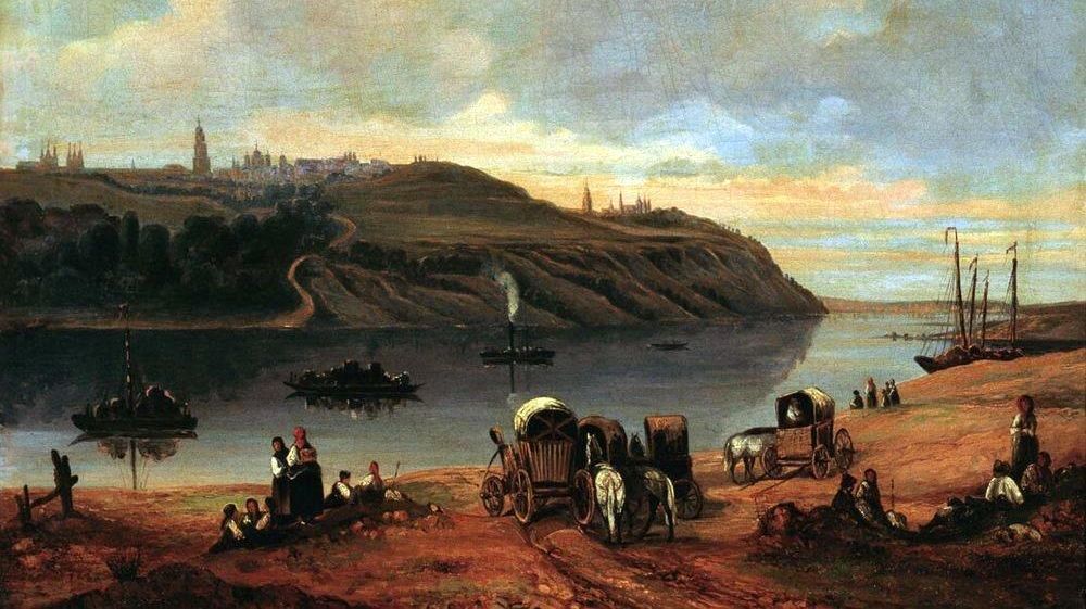 Михаил Сажин. Вид на Киев. 1840-е