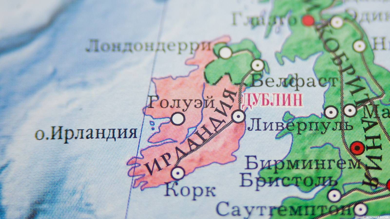 ирландия и северная ирландия на карте мира
