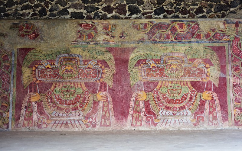 Фреска с изображением нефритовой богини в Теотиуакане (Мексика)