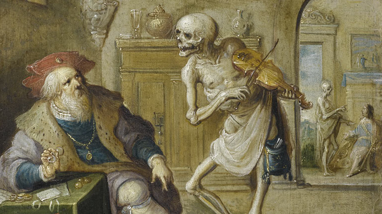 Франс Франкен Младший. Смерть, играющая на скрипке (фрагмент). ок. 1625