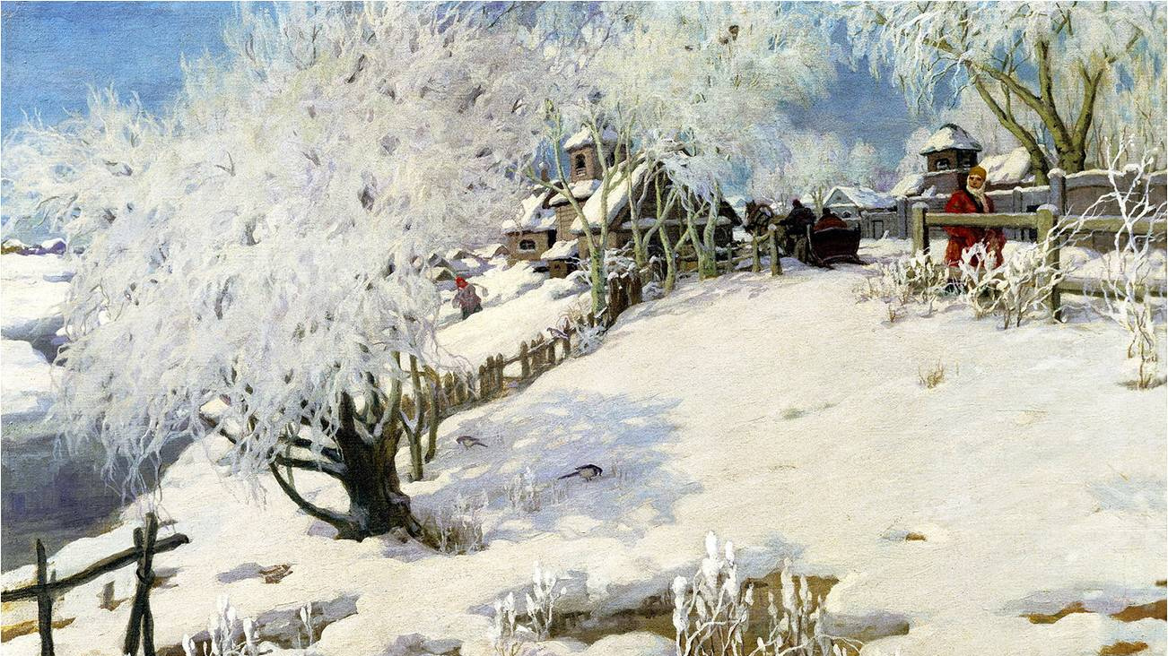 Иван Горюшкин-Сорокопудов. Солнце — на лето, зима — на мороз. 1910