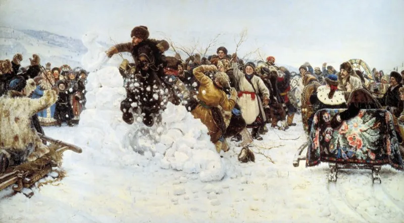 Василий Суриков. Взятие снежного городка.1891