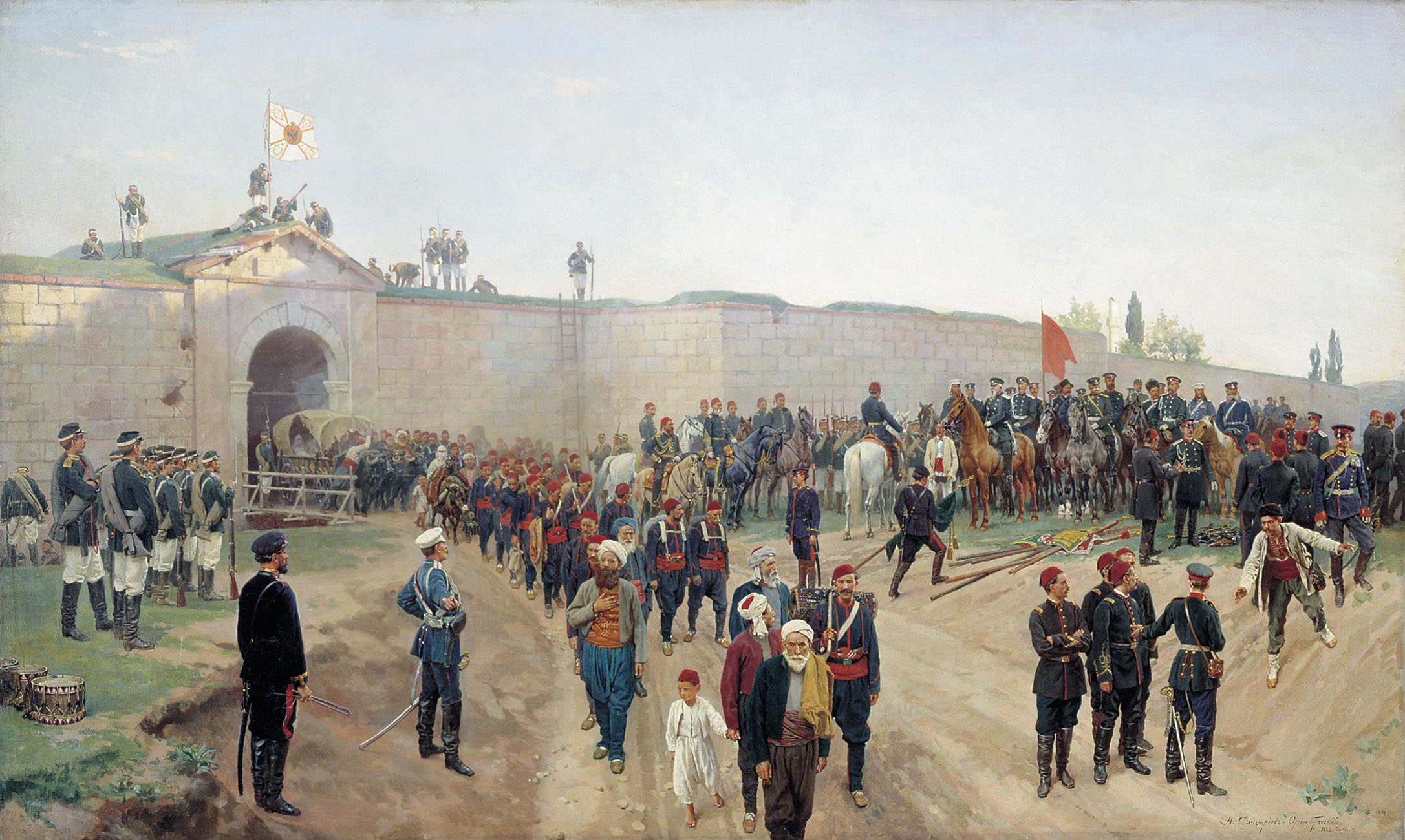 Николай Дмитриев-Оренбургский. Сдача крепости Никополь 4 июля 1877 года. 1883