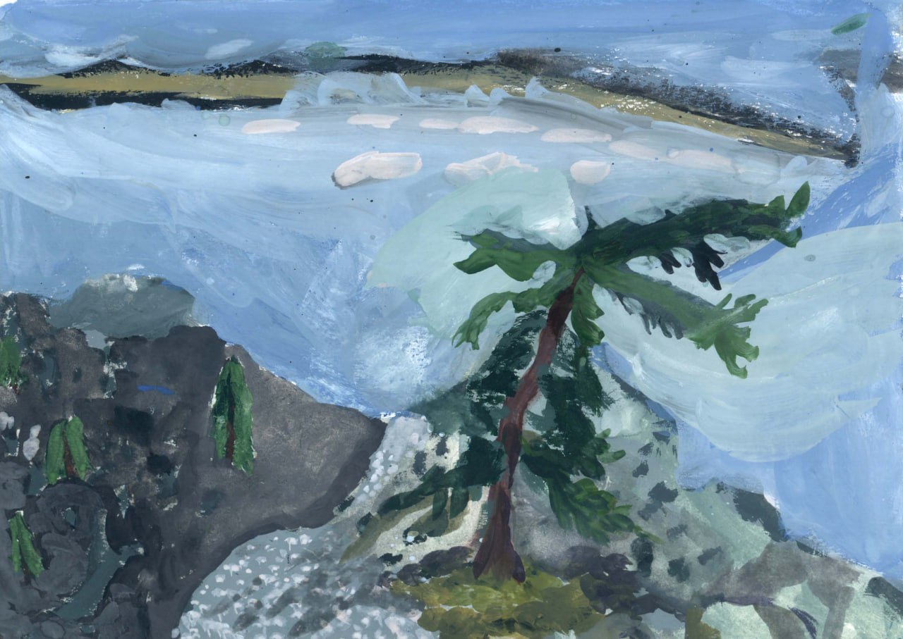 Река Оленёк. Якутия. Детский рисунок