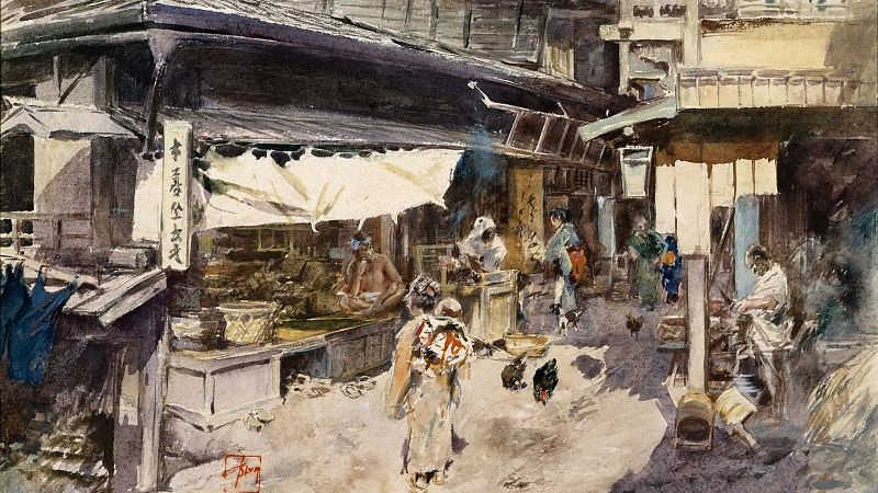 Роберт Фредерик Блум. Уличная сцена в Икао. 1903