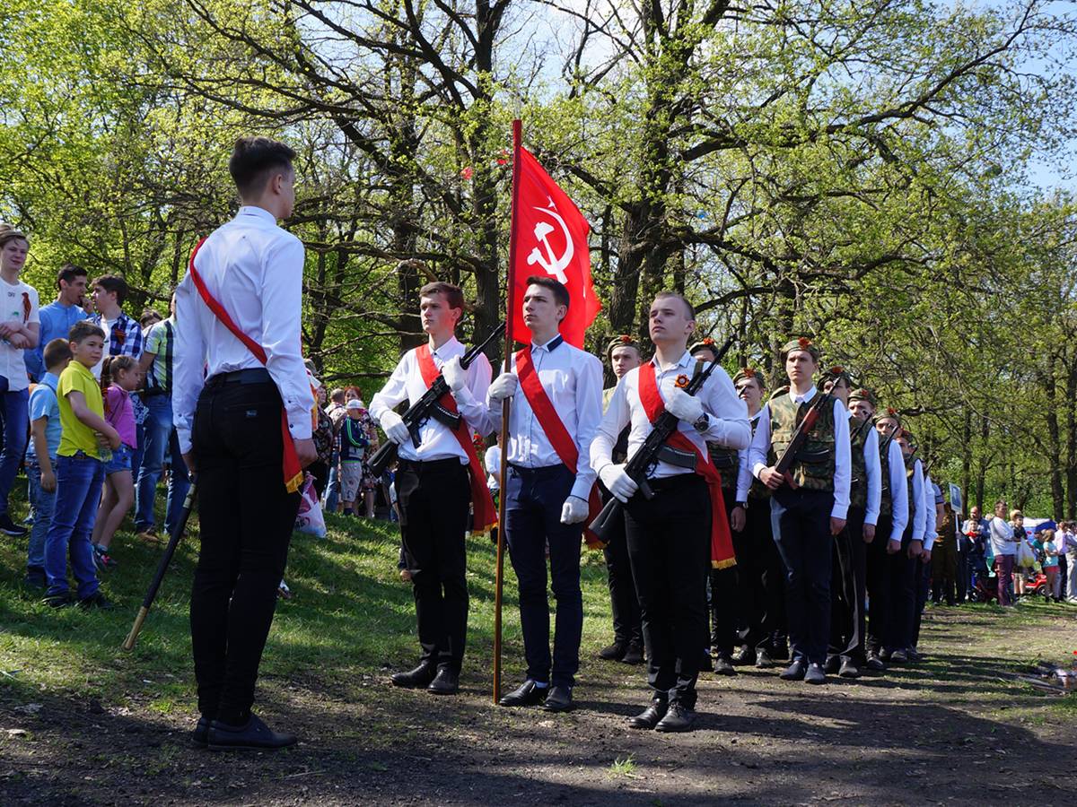 Празднование 73-й годовщины Победы в Великой Отечественной войне в городе Кимовск Тульской области. 