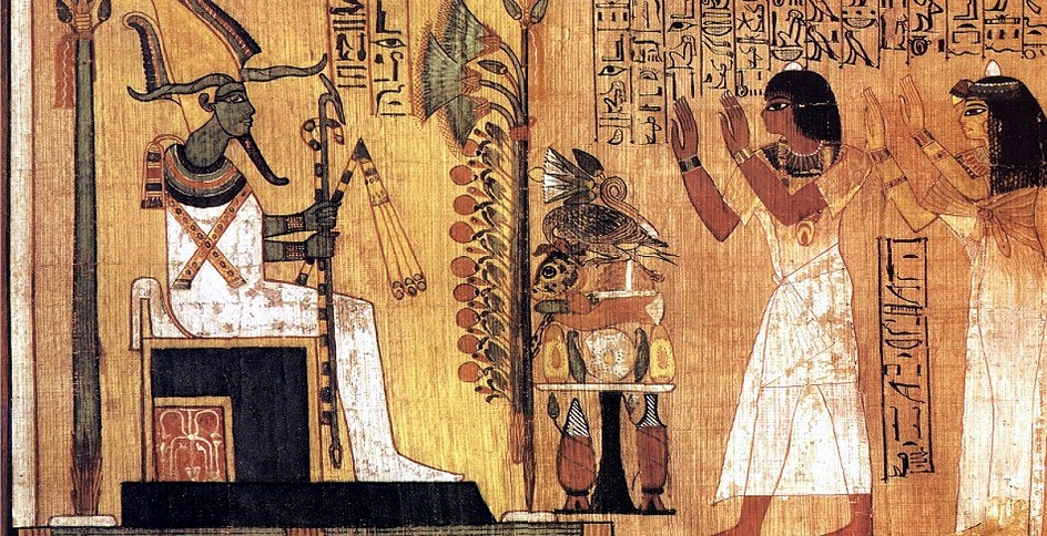 Сцена из «Книги мертвых» на папирусе, период Нового царства