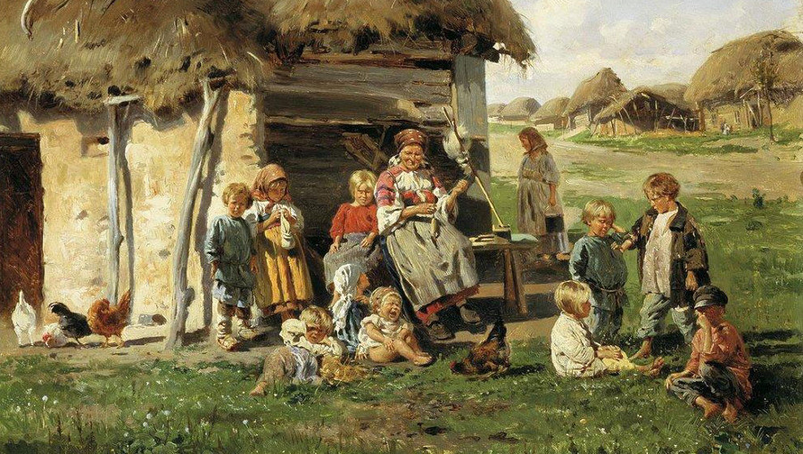 Крестьянские дети (фрагмент)