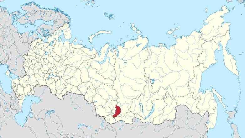 Республика Хакасия на карте России