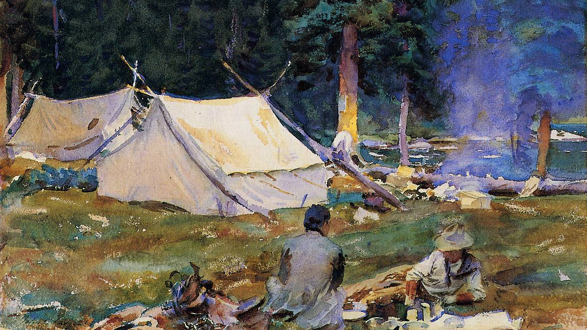 Джон Сингер Сарджент. Лагерь на озере О’Хара (фрагмент). 1916 