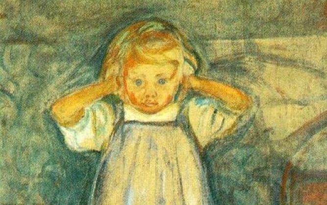Эдвард Мунк. Смерть и дитя (фрагмент). 1899