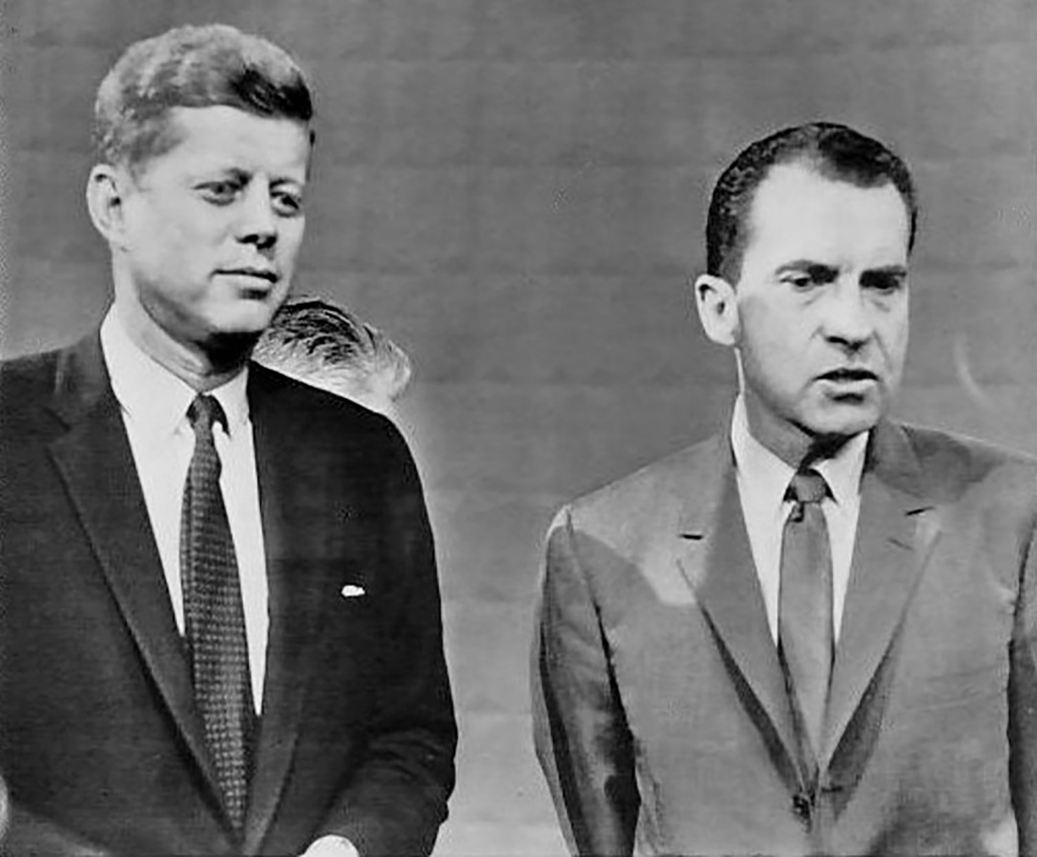 Кеннеди и Никсон перед первыми президентскими дебатами