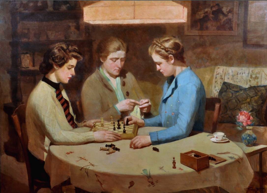 Франческо Галанте. Женщины, играющие в шахматы. 1844