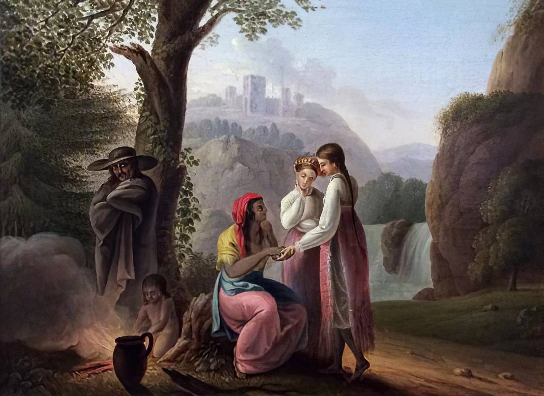 Неизвестный художник. Гадалка. 1829