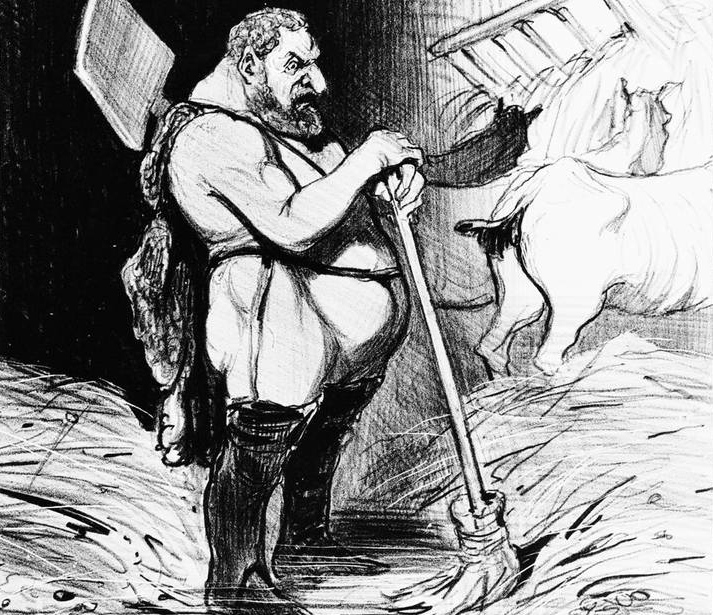 Оноре Домье. Авгиевы конюшни (фрагмент). 1842