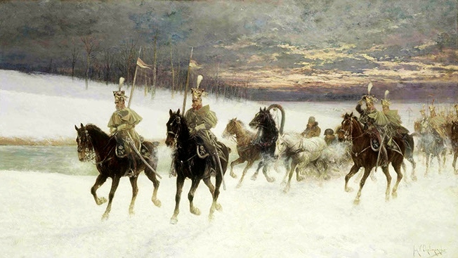 Ян Хельминский. Наполеон возвращается из Москвы. Конец XIX века