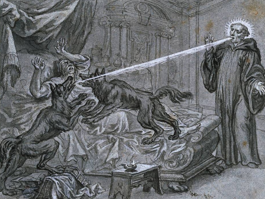 Иоганн Вольфганг Баумгартнер. Галлюцинация монаха, которому кажется, что на него нападают.