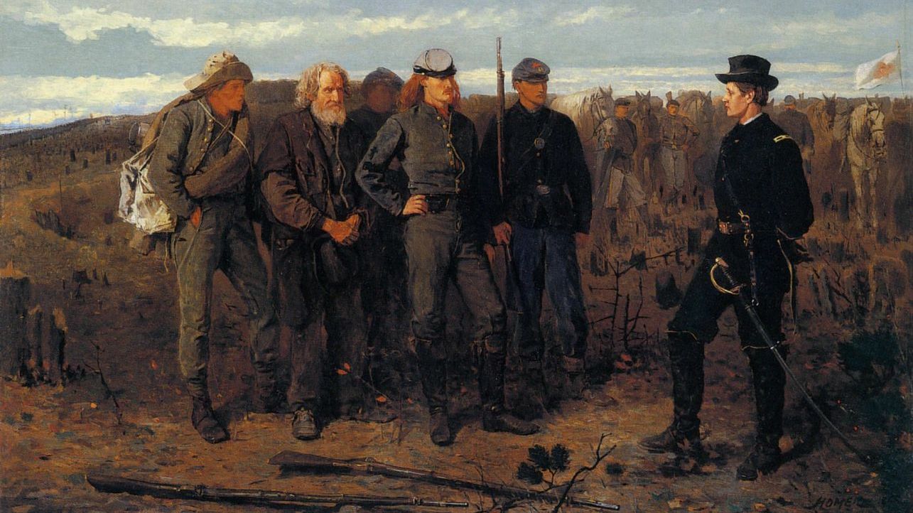 Уинслоу Хомер. Пленные с фронта. 1866