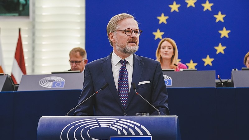 Петр Фиала на заседании Европейского парламента_