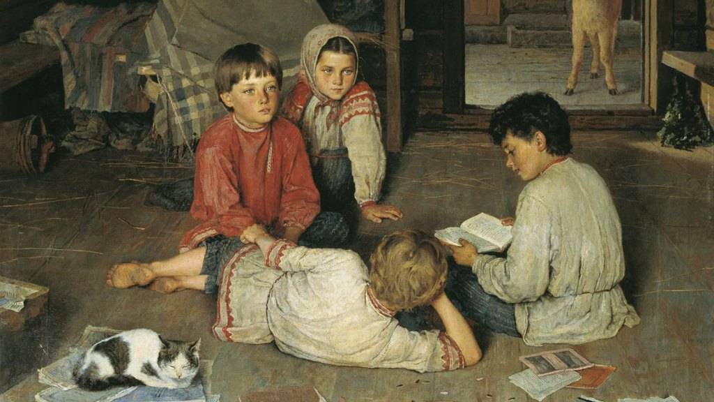 Богданов-Бельский Николай. Новая сказка (фрагмент). 1891