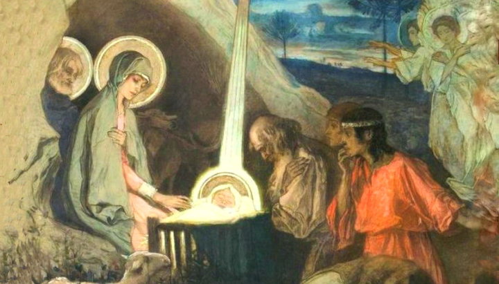 Михаил Нестеров. Рождество Христово (фргмент). 1891