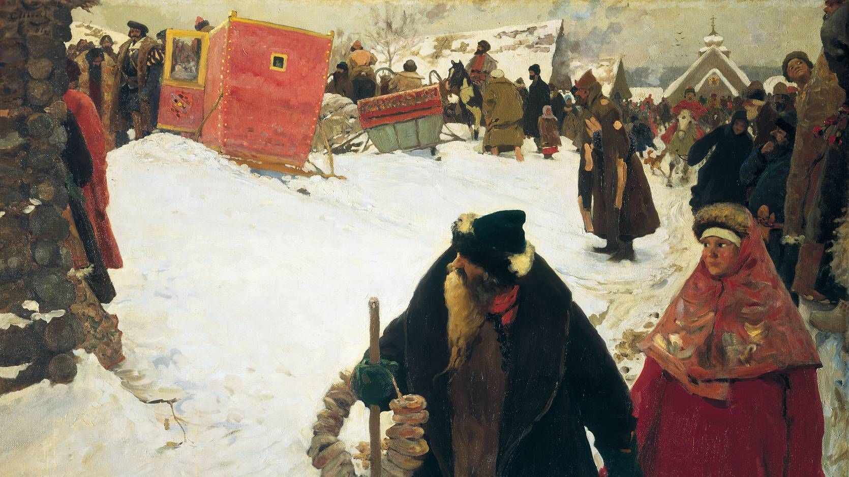 Сергей Иванов. Приезд иностранцев. XVII век. 1901 год (фрагмент)