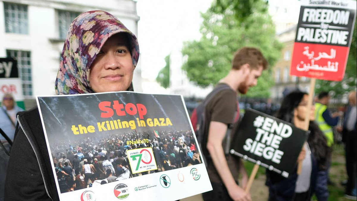 Митинг в поддержку Палестины, Лондон, 2018 год