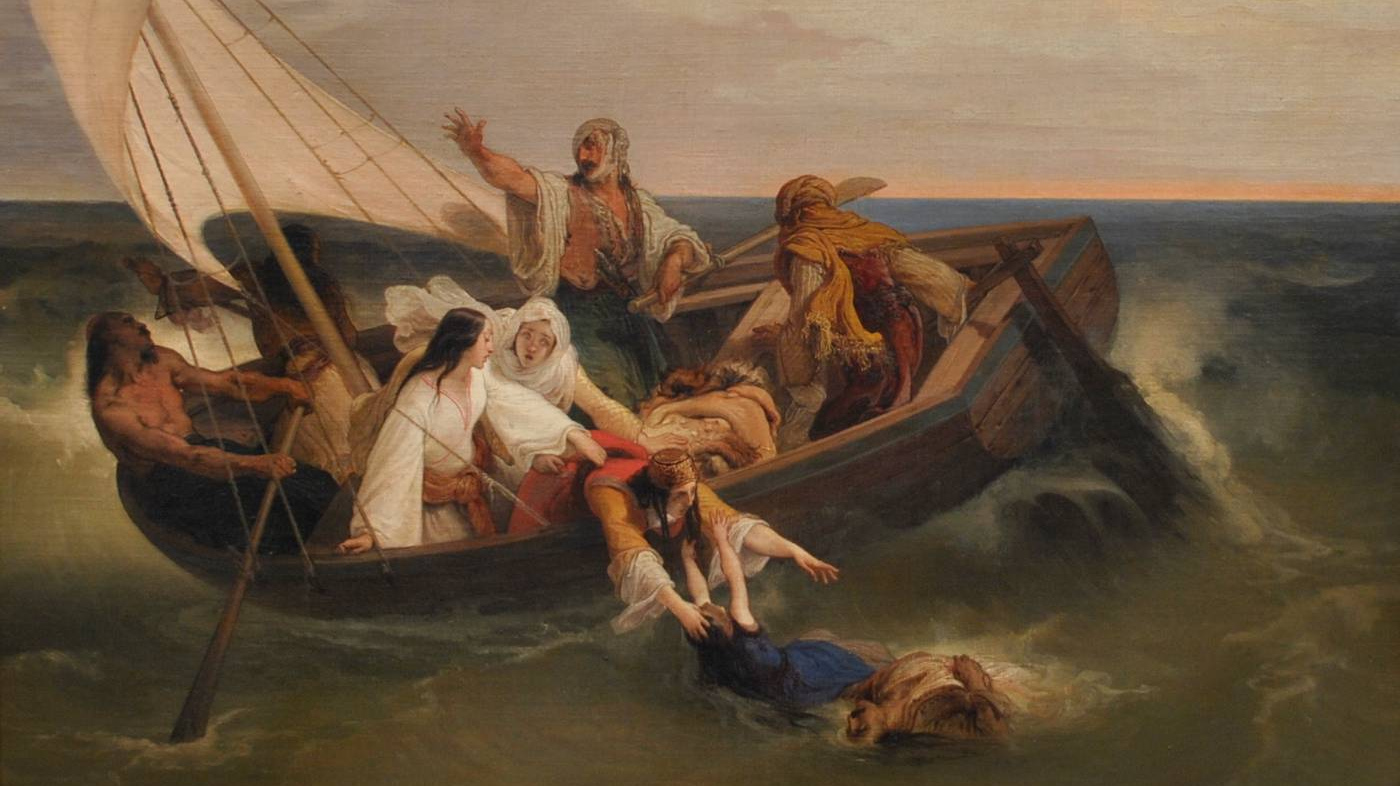 Франческо Айец. Лодка греческих беженцев (фрагмент). 1834