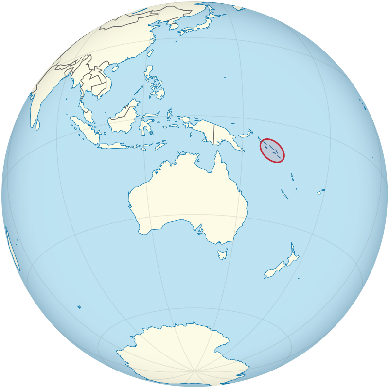 Соломоновы острова на глобусе